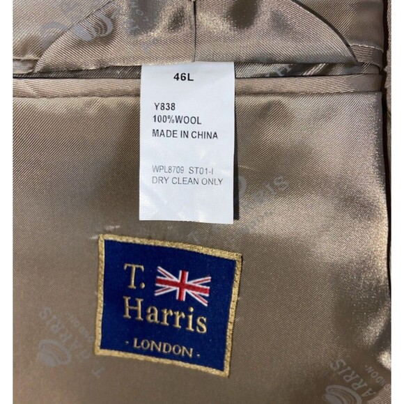 T. Harris London Plaid Blazer Sport Coat Wool Size 46L - Picture 5 of 13